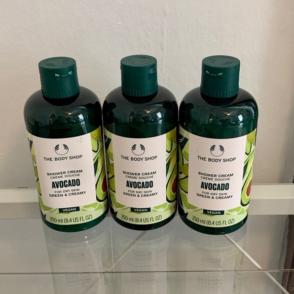 3X The Body Shop Avocado Shower Cream For Dry Skin 8.4 Ounces New Gel Full Sz - Picture 5 of 5